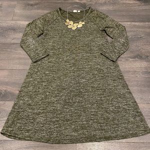 Gap Softspun Knit Raglan T-Shirt Sweater Dress